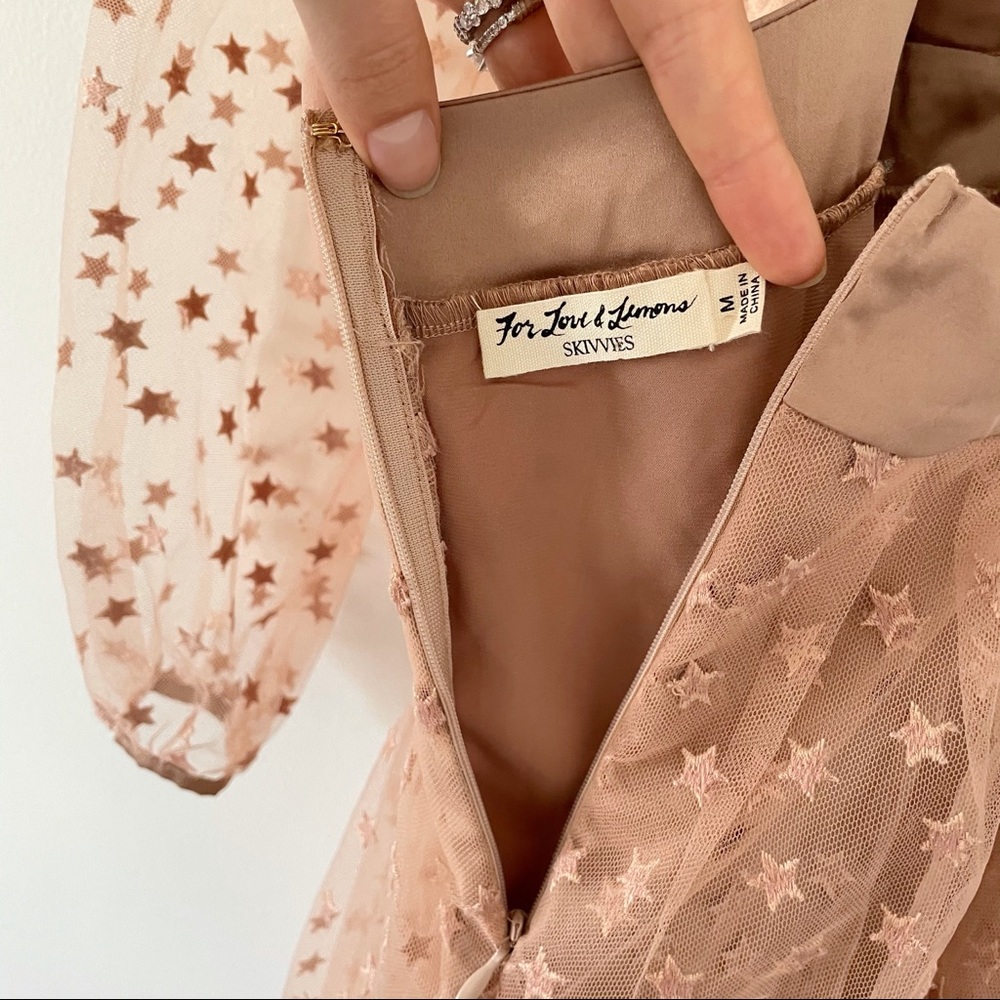 For Love And Lemons Peach Starlet Mini Dress Rare - Picture 7 of 14